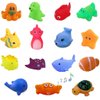 UMBWORLD Preschool Bath Toys Rubber Floating Squeaky Baby Wash Shower Toy for Toddlers Kids Party Decoration15 Pcs (Sea Animal)