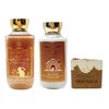 Bath & Body Works Jolly Gingerbread Village - Duo Gift Set - Body Wash and Body Lotion with a Yamma Jamma Bar Soap, Full Size, brown