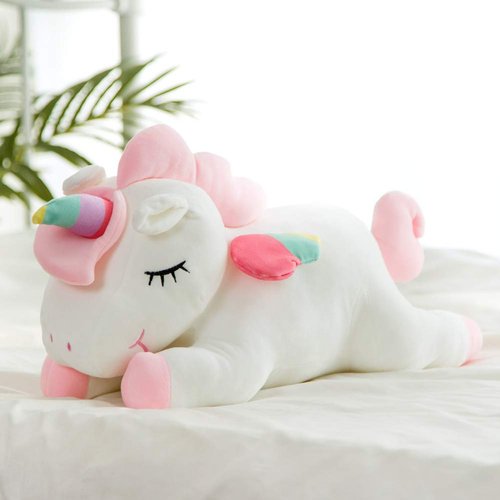 hitoshe Unicorn Stuffed Animals, Soft Unicorn Plush Hugging Pillow Toy Gifts for Kids (White, 12 in)
