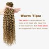 Hyssiet Curly Clip in Hair Extensions Real Human Hair 14 Inch 120g Light Brown Highlighted Bleach Blonde Wavy Human Hair Clip in Extensions 7pcs with 16 clps