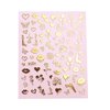 Impressed 5 Sheets Gold Holographic Nail Art Stickers - 500+ Small Customized Nail Decals for Fake Nail Design Decorations – Cute Salon Nails Accessories - Manicure Décor Supplies for Women and Men