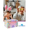 BLUE RIBBON Easter Eggs, 48 Pieces, Filled Surprise, Colorful Prefilled with Different Kinds of Little Toys, Perfect for Kids, Basket Fillers