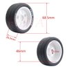 fujita RC 1/10 Wheels and Tires Rubber Tire Set and Hard Plastic Wheels for 1/10 Race RC Drift Car HSP Tamiya HPI Kyosho FAZER MK2 HSP RC 3RACING D5 (White)