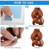 Mabor 120Pcs Tape for Hair Extensions, 1.58 x 0.32 Inch Double Sided Hair Tape Blue Adhesive Human Hair Tape for Replacement Tape, Wig Tape Beauty Tools