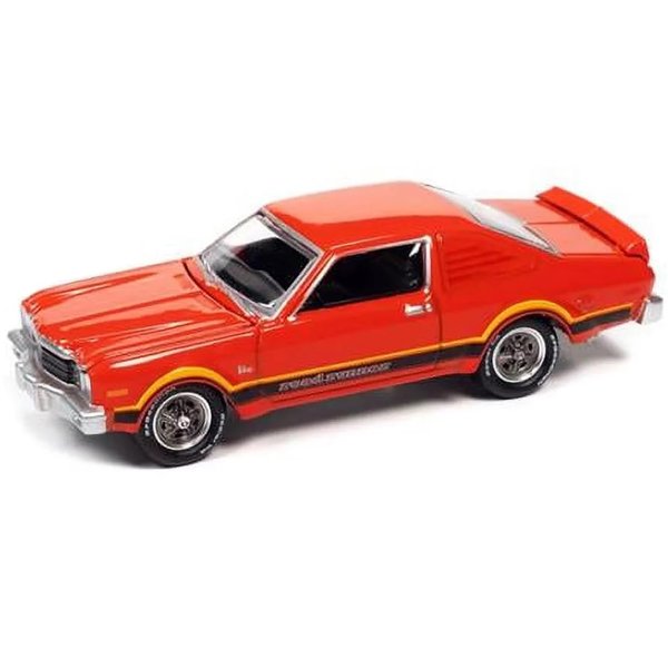 1976 Plymouth Volare Road Runner Spitfire Orange with Stripes OK Used Cars Series Limited Edition to 18056 Pieces Worldwide 1/64 Diecast Model Car by Johnny Lightning JLMC028-JLSP197A