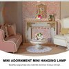 Uonlytech Mini Dollhouse Miniature Decoration LED Table Light Ceiling Lamp Battery Operated Light Dollhouse Accessories