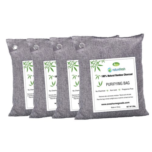 Nature Fresh Air Purifier Bags | Charcoal Bags Odor Absorber (4-Pack)