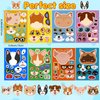 24 Sheets Animal Heads Make a Face Stickers, Animals Party Games Stickers for Kids, Make Your Own Animal Stickers for Kids Birthday Party Favors Classroom Rewards, Animal Themed Art Craft Supplies