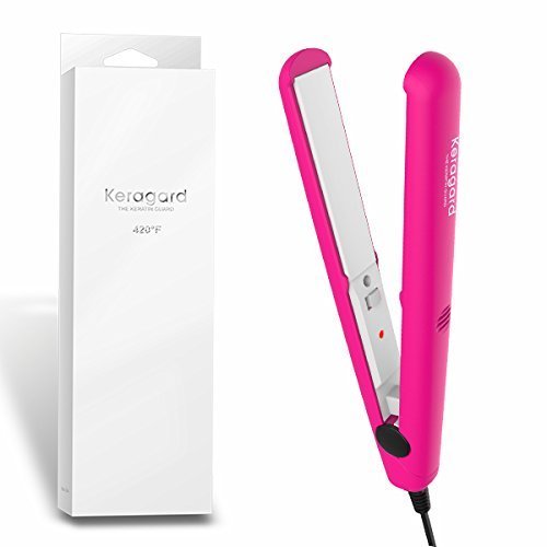 Keragard Mini Flat Iron Smart Ceramic Tourmaline Hair Straightener for Travel,Small Flat Irons for Short Hair, Dual Voltage Flat Iron, Black