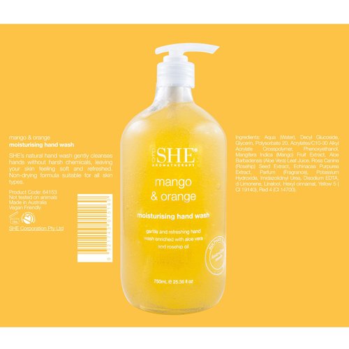 Om She Aromatherapy Moisturising Hand Wash - Mango & Orange
