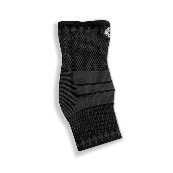 Old Bones Therapy Ankle Compression Sleeve Knitted With Silicone Gel Inserts Increased Support and Stability - Reduce Inflammation, Swelling, Soreness (Medium, One Ankle)