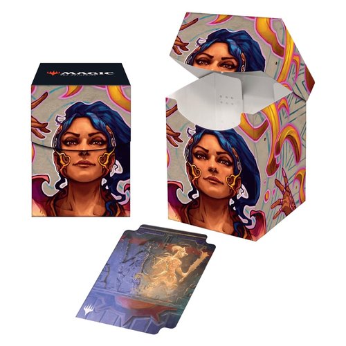 Ultra Pro - MTG The Lost Caverns of Ixalan 100+ Card Deck Box, Saheeli, the Sun’s Brilliance for Magic: The Gathering, Protect & Store Commander MTG Decks, Collectible Card Storage