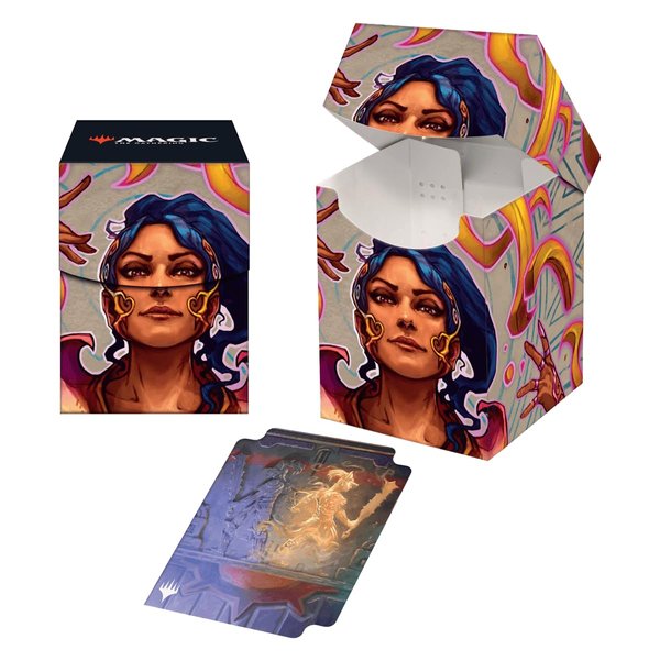Ultra Pro - MTG The Lost Caverns of Ixalan 100+ Card Deck Box, Saheeli, the Sun’s Brilliance for Magic: The Gathering, Protect & Store Commander MTG Decks, Collectible Card Storage