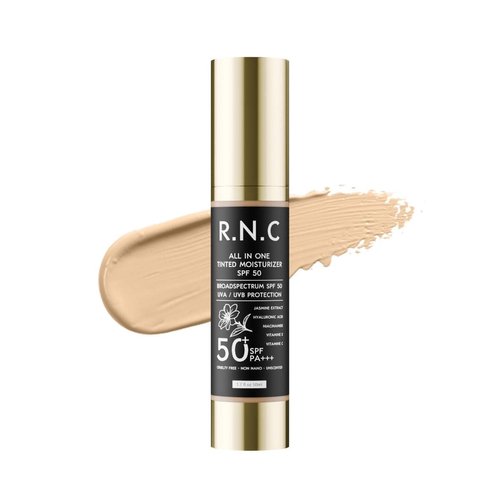 R.N.C All in one tinted moisturizer spf 50, 1.7 Fl Oz (Pack of 1)
