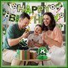 16 Pcs Soccer Birthday Party Decorations Soccer Party Supplies Include Soccer Happy Birthday Banner, Paper Cutouts, Honeycomb Centerpiece, Soccer Hanging Swirl for Boys Kids Sports Football Parties
