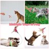 Cat Collar Toy, 3 Pcs Cat Feather Toy with Neck Collar, Interactive Self Playing Toys with Bell for Indoor Kittens Small Animals(Pink/Blue/Green)
