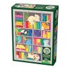 Cobble Hill 1000 Piece Puzzle - Rainbow Cat Quilt - Sample Poster Included