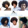 BECUS 8inch Afro Wig for Black men Short Kinky Curly 100% Human Hair Wigs for Black Men Short African American Male Afro Wig (Natural Spiral Black #1B)