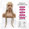 Kalisa,Blonde 4 Twist Lace Front Braid Wig Nature Looking with Baby Hair Synthetic Wigs Hand Tied Heat Resistant Fiber 4 Braided Daily Wear Wigs for Women 30 Inches