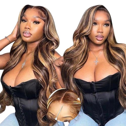 LARYNX 26 Inch Wear And Go Glueless Wigs Human Hair Pre Plucked Pre Cut 5x5 HD Lace Closure Wigs ...