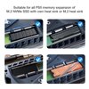 GRAUGEAR Metal Heat Dissipation Cover for PS5 M.2 SSD Expansion Slot | Fit for Playstation 5 NVMe SSD w/Heatsink | New Breathable Cellular Hole | Cooling and Dust Proof (Black)