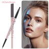 TurritopsisD 1-Pack Eyebrow Pencil, Brow Pen Dual-ends Thick & Fine Tip Retractable Waterproof Long-lasting Natural Eye Brows Makeup with Eyebrow Trimmer (Dark Brown)