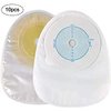 Disposable Colostomy Bags One-Piece Closed Stoma Bag Ostomy,Max Cut to Fit 20-65MM (3/4"-2 1/2") Pack of 10 PCS
