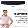 Luwint Kids Waist Belt Brace Support - Abdominal Binder Hernia Band for Waist Back Pain Relief Dance Yoga Volleyball Basketball (Black)
