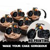18pcs Red Glitter Motorcycle Dessert Cupcake Topper Rider Racing Sport Let’s Glow Crazy Party Theme Decor Supplies Men Women Boys Girls Happy Birthday Party Decorations