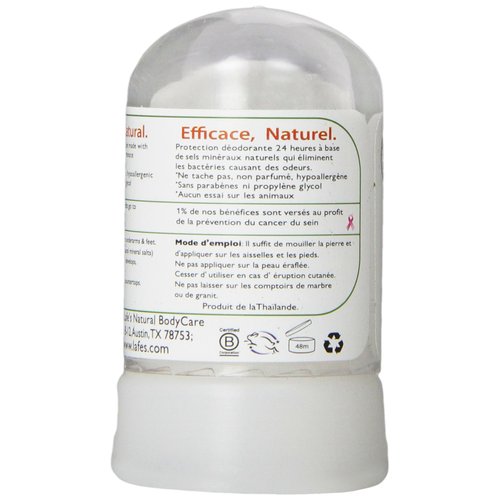 Lafe's Natural Deodorant | Unscented Crystal Mineral Rock Natural Deodorant | 2.25 Ounce | 6 Pack