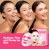 FairyFace Collagen Face Mask (5 Count), Deep Collagen Anti-Wrinkle Lifting Mask, Overnight Face Mask, Bio-Collagen Moisturising Mask, Boosts Elasticity & Hydrates, Collagen Night Wrapping Mask