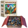 WOODEN.CITY Wooden Puzzle 1000 Pieces - Fantasy Dragon Castle | 21,25 in x 15,5 in | Made in EU