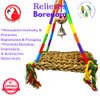Bonka Bird Toys 2165 Small Rainbow Mat Swing Perch Bird Toy