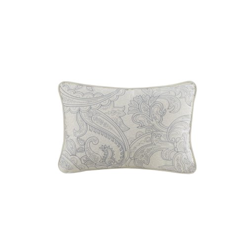 Harbor House Modern Design Decorative Pillow Hypoallergenic Sofa Cushion Lumbar, Back Support, Oblong 12" x 18", Paisley Blue