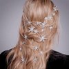 BARTOSI Rhinestone Star Hair Pins Gold Star Hair Clips Crystal Bridal Hair Barrettes Bride Wedding Hair Accessories for Women and Girls (Pack of 4)