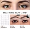 YOOMIA Eyebrow Stamp Stencil Kit Waterproof Brow Stamp Shaping Kit Long Lasting Hairline Shadow Powder(Blond)