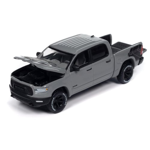 2023 1500 Rebel Havoc Edition Pickup Truck Ceramic Gray Muscle Trucks Series 1/64 Diecast Model Car by Auto World 64462-AWSP164B