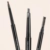 TEAKEA Waterproof and Sweatproof Eyebrow Pencil - Micropigmentation 2 pcs (Dark Brown + Dark Curry), Pencil Natural Long Lasting, Double Sided, Fine Tip, Shape, Define, Fill-in Eyebrow Cosmetics