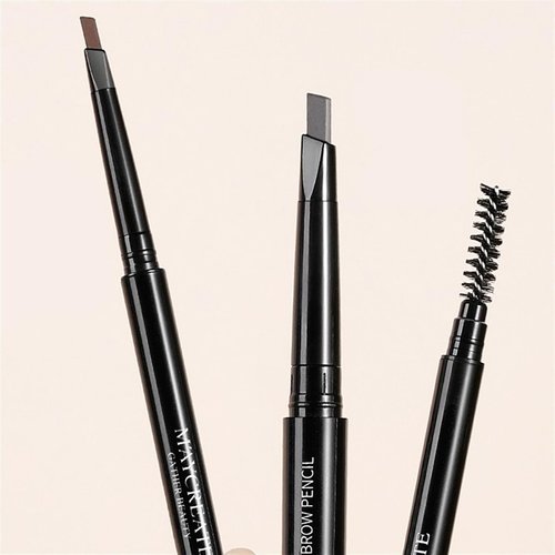 TEAKEA Waterproof and Sweatproof Eyebrow Pencil - Micropigmentation 2 pcs (Dark Brown + Dark Curry), Pencil Natural Long Lasting, Double Sided, Fine Tip, Shape, Define, Fill-in Eyebrow Cosmetics