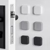 Door Stoppers Wall Protector - Silicone Door Knob Guard Wall Shield - Self-Adhesive Door Handle Bumper Silencer for Home ＆ Office Walls (White, Gray, Black)
