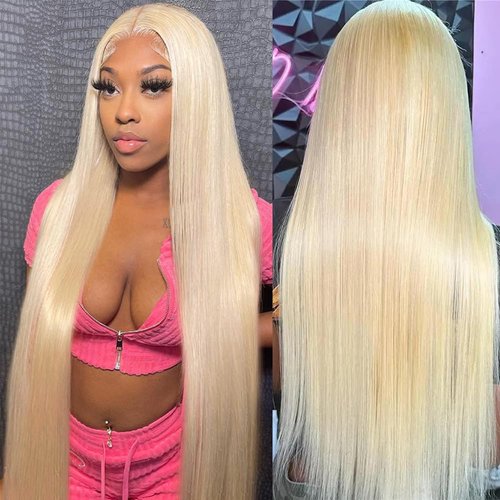 Anderah 613 Lace Front Wig Human Hair 13×4 Blonde Lace Front Wigs Human Hair 180% Density Straigh...