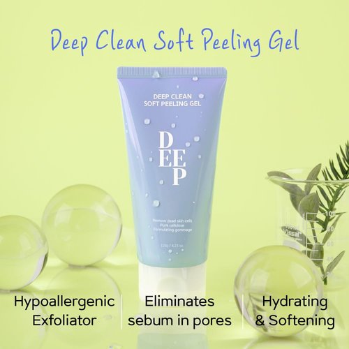 PONGDANG Deep Clean Soft Peeling Gel | Daily Facial Cleansing Exfoliator & Dead Skin, Helps Reduce the Appearance of Blackheads, Pore Minimizer | Cruelty-Free, Safe for Sensitive Skin(4.23 oz. (120g))