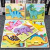 WedFeir Todder Puzzles Set of 6, Dinosaur Wooden Puzzle for Toddler Kids 3+ Year Old, Educational Toys for Preschool Kindergarten Boys and Girls.