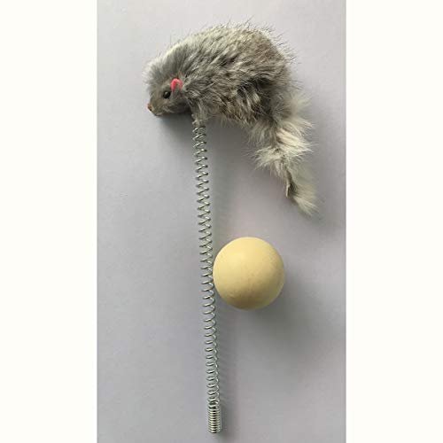 AUOON Cat Toy Mouse and Ball Replacement,Cat Scratcher Toy Accessories,Mouse and Ball Accessories fit Cat Scratcher Toy for Our Brand Scratching Toy