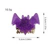 3 Pcs Halloween Hair Claw Clips, Glitter Purple Gold Black Bat Shape Hair Clips, Goth Bat Design Cute Halloween Hair Accessories 3Pcs Funny Ponytail Clip Hair Decorations