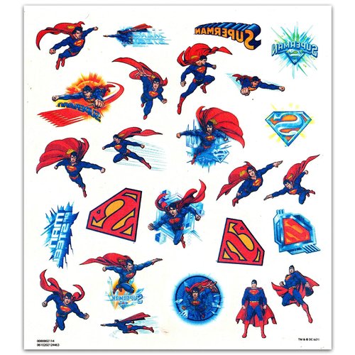 Superman Temporary Tattoos Bundle – Set with 75 Temporary Superman Tattoos | Superhero Tattoo Party Favors