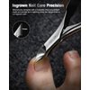 FERYES Tilted Straight Blade Ingrown Toenail Clipper, Stainless Steel Toenail Clippers for Thick Nails, Sharp Toe Nail Clippers for Seniors for Ingrown Toenail Care (Silver)