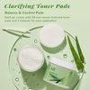 ANAI RUI Clarifying Toner Pads for Face, with Lactic Acid, Salicylic Acid, Azelaic Acid, Facil Peel Pad, Face Exfoliating Pad for Acne & Blemishes Clear, Balance Skin's PH, 50 Pads
