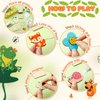Relaxweex 18 Pcs DIY Wooden Magnets Painting Kit, Forest Animals Arts and Crafts Supplies Painting Craft Activities Kit for Family Crafts Gifts Birthday Christmas Basket Stuffers Party Favors