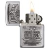Zippo Jim Beam Bourbon Label High Polish Chrome Emblem Pocket Lighter